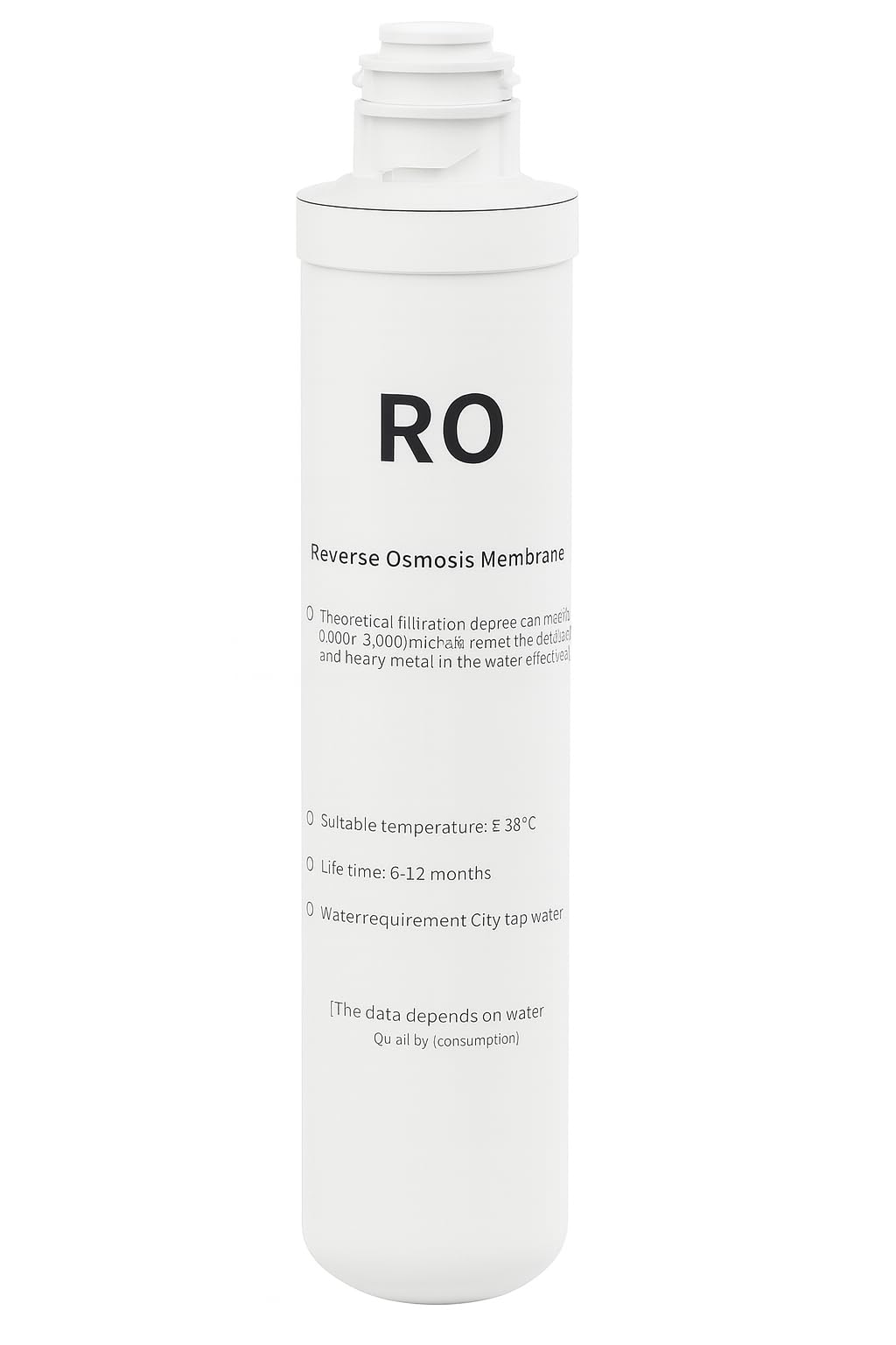 RO Membran Ersatzfilter für Puri V12 – 0,0001μm Umkehrosmose-Kernfilter, Reduziert Kalk & Schadstoffe, Kompatibel mit ZACHVO V12