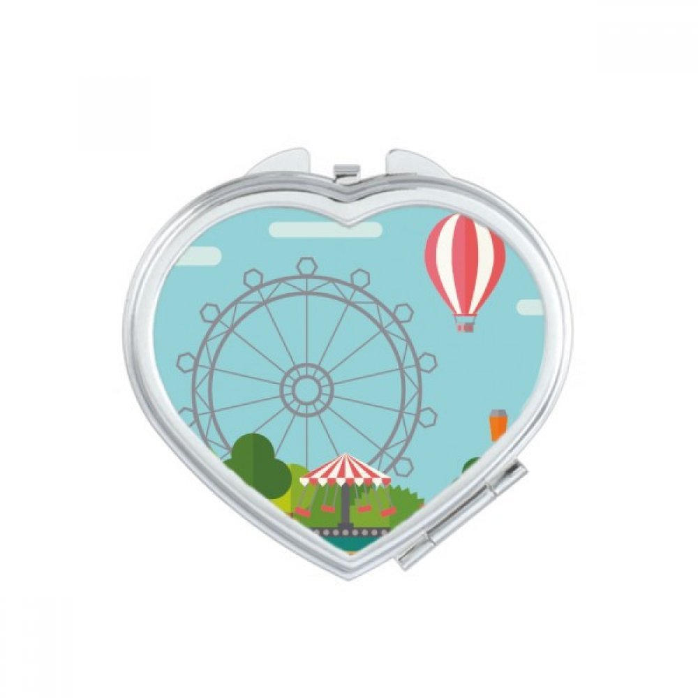 Miroir de Maquillage Compact Ballon Grande Roue de Poche