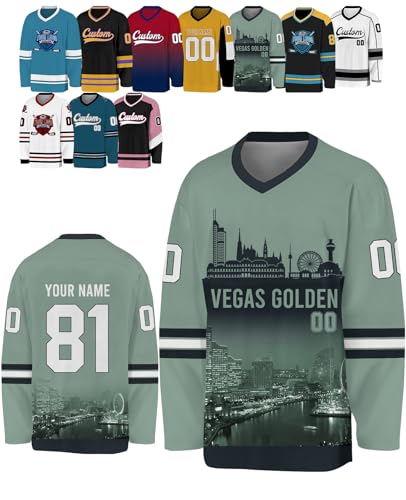 Custom Hockey Jersey Practice Jerseys Printed Name Number Personalized Sport Hockey Uniform for Men/Women/Youth