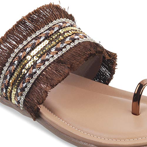 Image of SOLE HEAD Bronze Women Flat Sandal