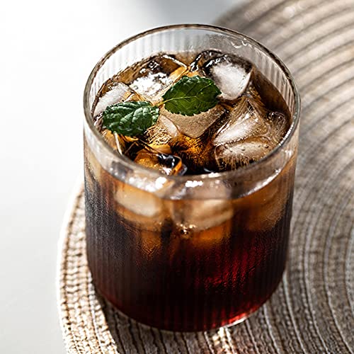 Taza de té de cristal multiusos de 10oz y vaso de agua de mesa 6