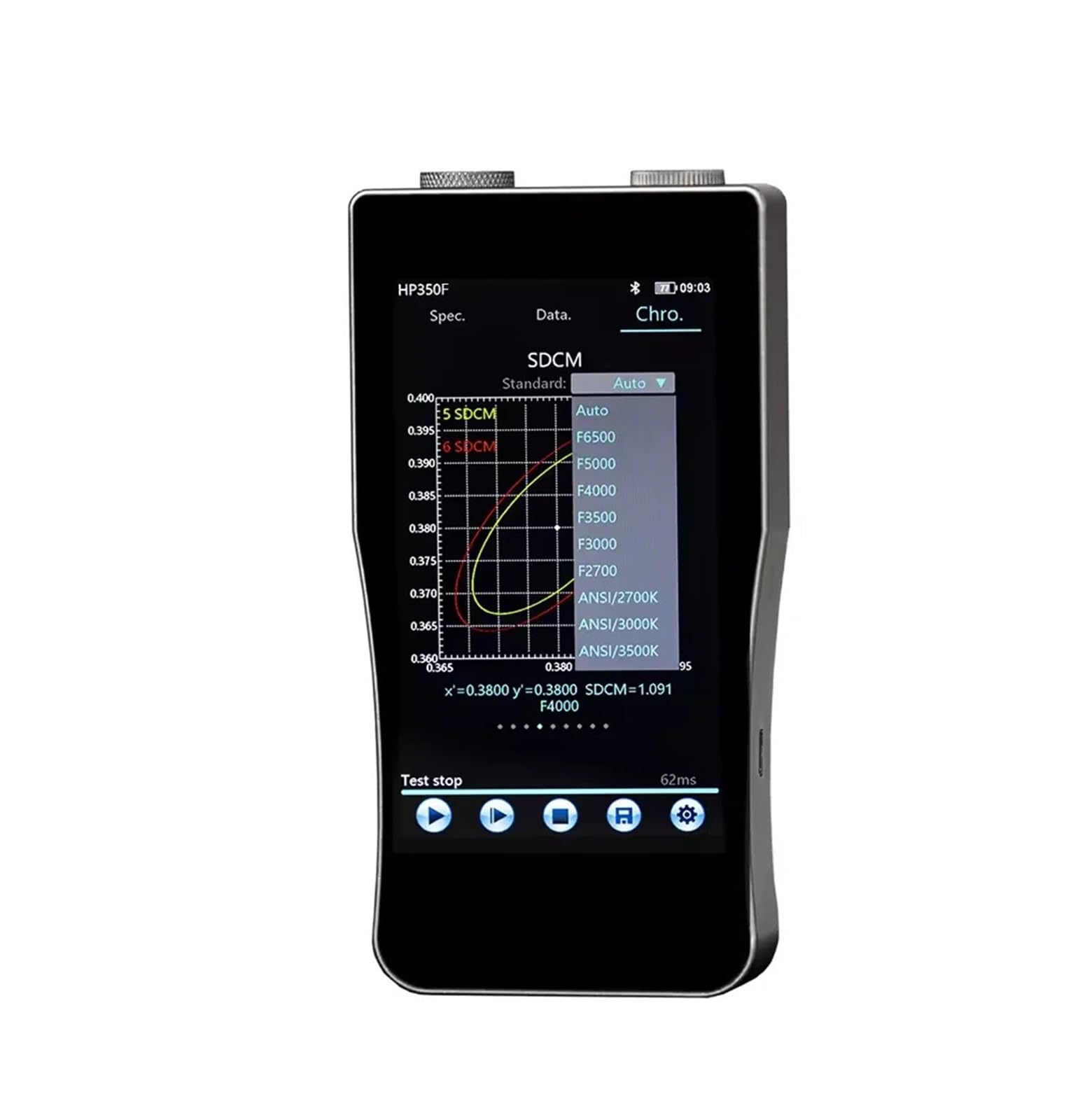 Spectrometer Advanced Spectrometer with Flicker Strobe Frequency Testing All-in-One Light Measurement Tool for Precision Analysis