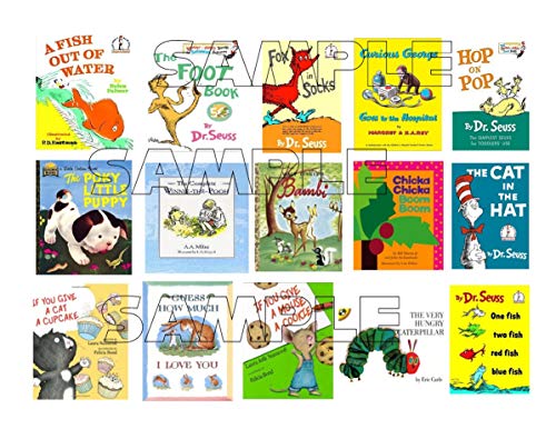 Mini Children's Story Book Edible Cupcake Toppers Cake Decorations 15 Books