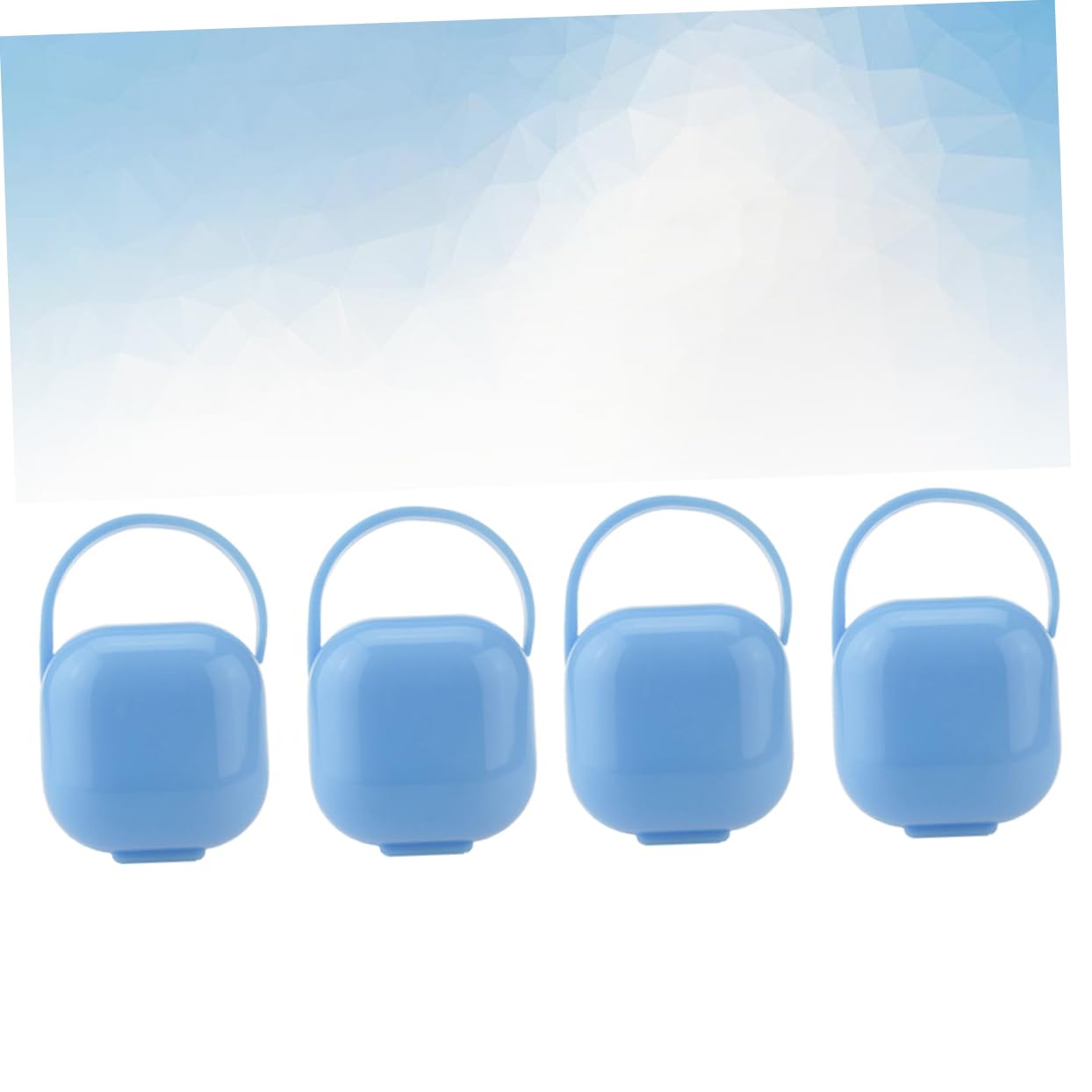 UPKOCH 4pcs Portable Pacifier Storage Box Dustproof Teat Holder for Soothers Easy to Clean for Home and All Major Pacifiers Blue Color