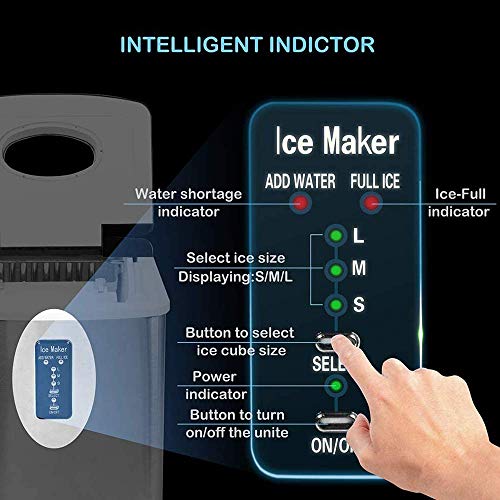 Máquina de hielo compacta automática con cubos de acero inoxidable miniatura 7