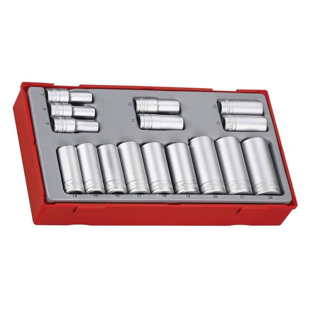 Teng Tools 3/8" Drive/Drive Deep Socket Set Tool Control System - TT3816