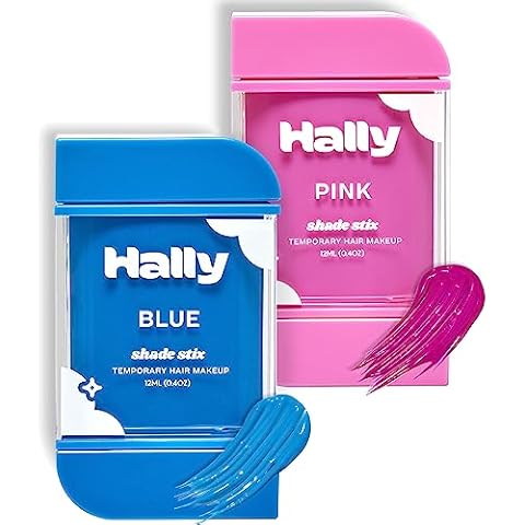 HALLY Shade Stix | Blue & Pink Bundle | Temporary Hair Color for Kids | Ditch Messy Hair Spray Paint, Chalk, Wax & Gel | One-Day, Wash-Out Hair Dye | Washable & Safe | Hair Makeup for Boys & Girls Cover