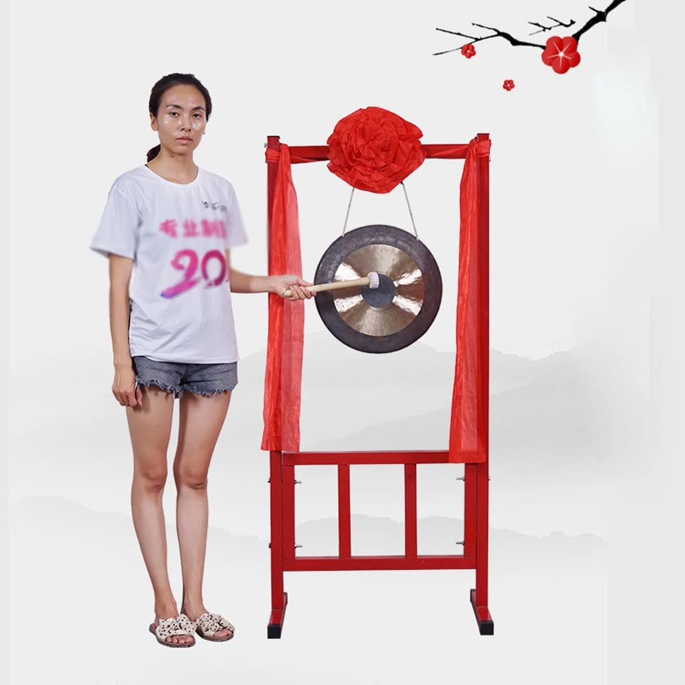 Mosiężny gong Feng Shui, Gong mosiężny z młotkiem, instrument perkusyjny, różne rozmiary(1,50cm)