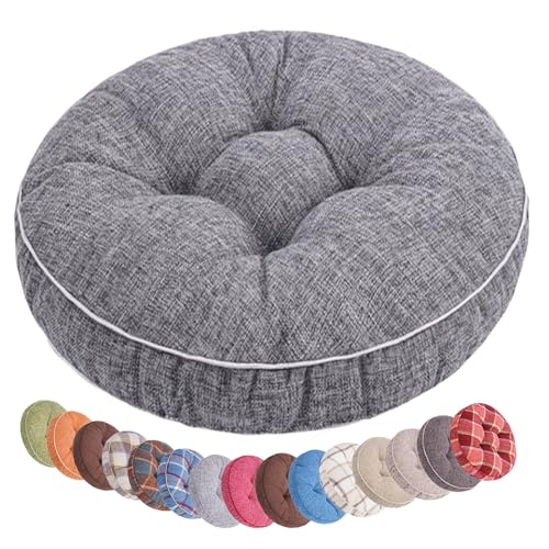 uyeoco Grosor 8cm Cojín Redondo para Silla, 40cm/45cm/50cm cojín de Asiento Suave para Taburete, jardín, Interior, Exterior, hogar(Color 1,40x40cm)