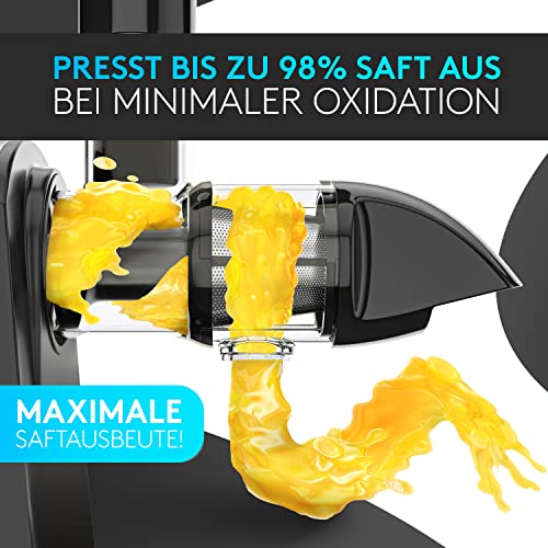 Foto von Vandenberg [DAS ORIGINAL] - Slow Juicer - Entsafter Gemüse und Obst - [150 W] Vitaminschonender Obstentsafter mit Umkehr Funktion Inkl. Reinigungsbürste - BPA Frei