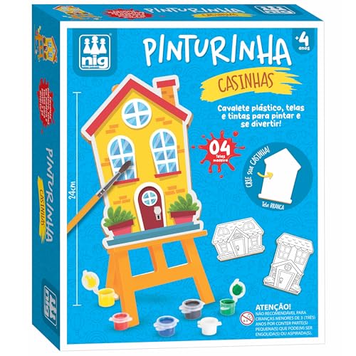 Nig Brinquedos Kit de Pintura Infantil Pinturinha Casinhas