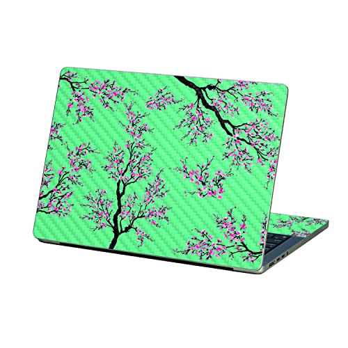 MightySkins Carbon Fiber Skin Compatible with Apple MacBook Pro 14” (2021) - Cherry Blossom Tree | Protective, Durable, and Unique Vinyl Decal Cover | Easy to Apply | Made in The USA