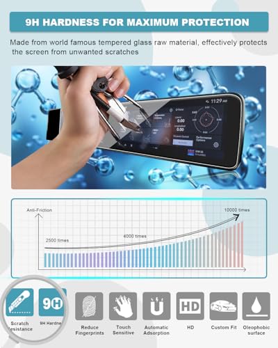 Image of CDEFG for 2025 2026 Hyundai Ioniq 5 Screen Protector, Tempered Glass for 2025 2026 Hyundai Ioniq 5 N /Ioniq 5 Accessories Dual 12.3-inch Displays Screen Cover, HD Clear 9H Hardness