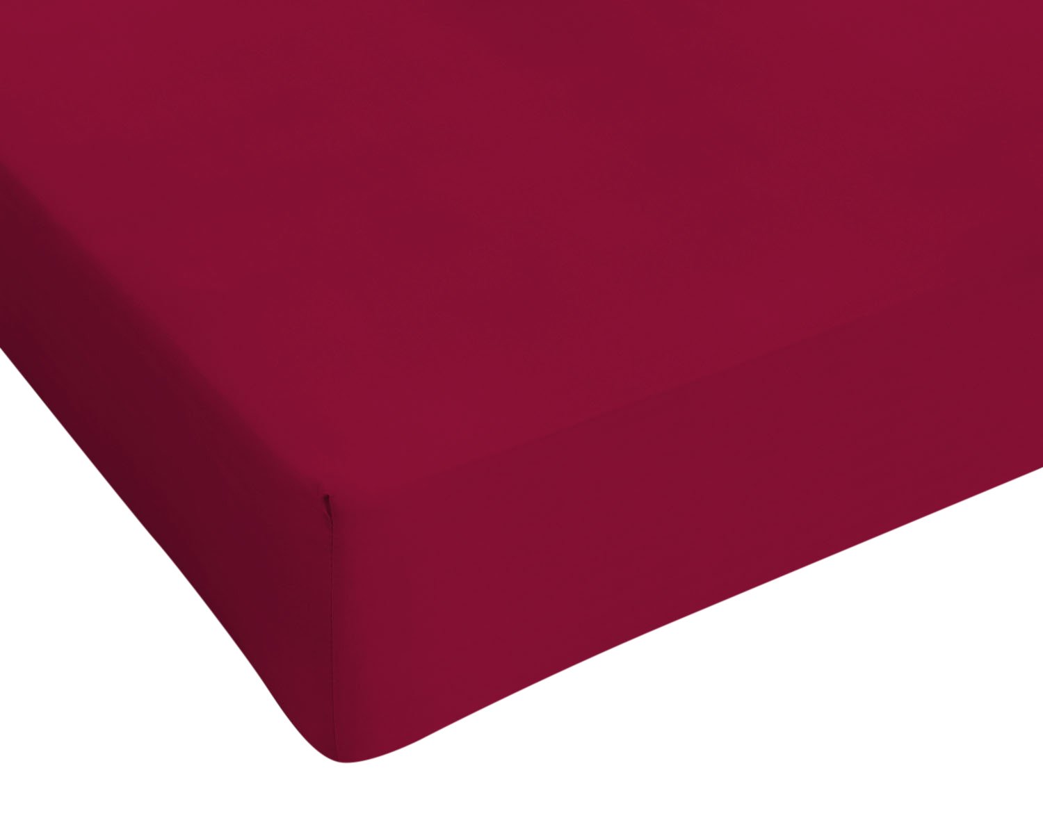 Sogni e Capricci Max Color Fitted Sheet with 25cm Corner, Bordeaux, single