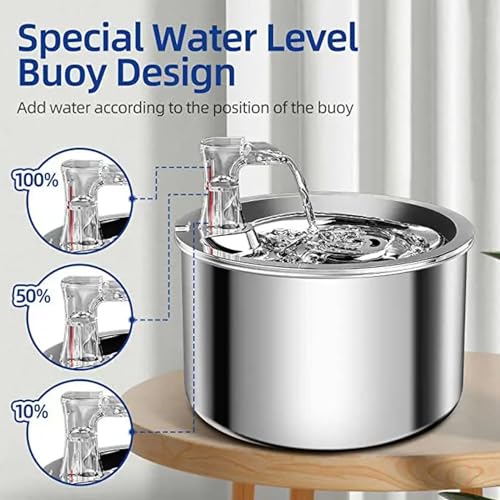 Fuente de agua automática para gato de acero inoxidable 2 L miniatura 2