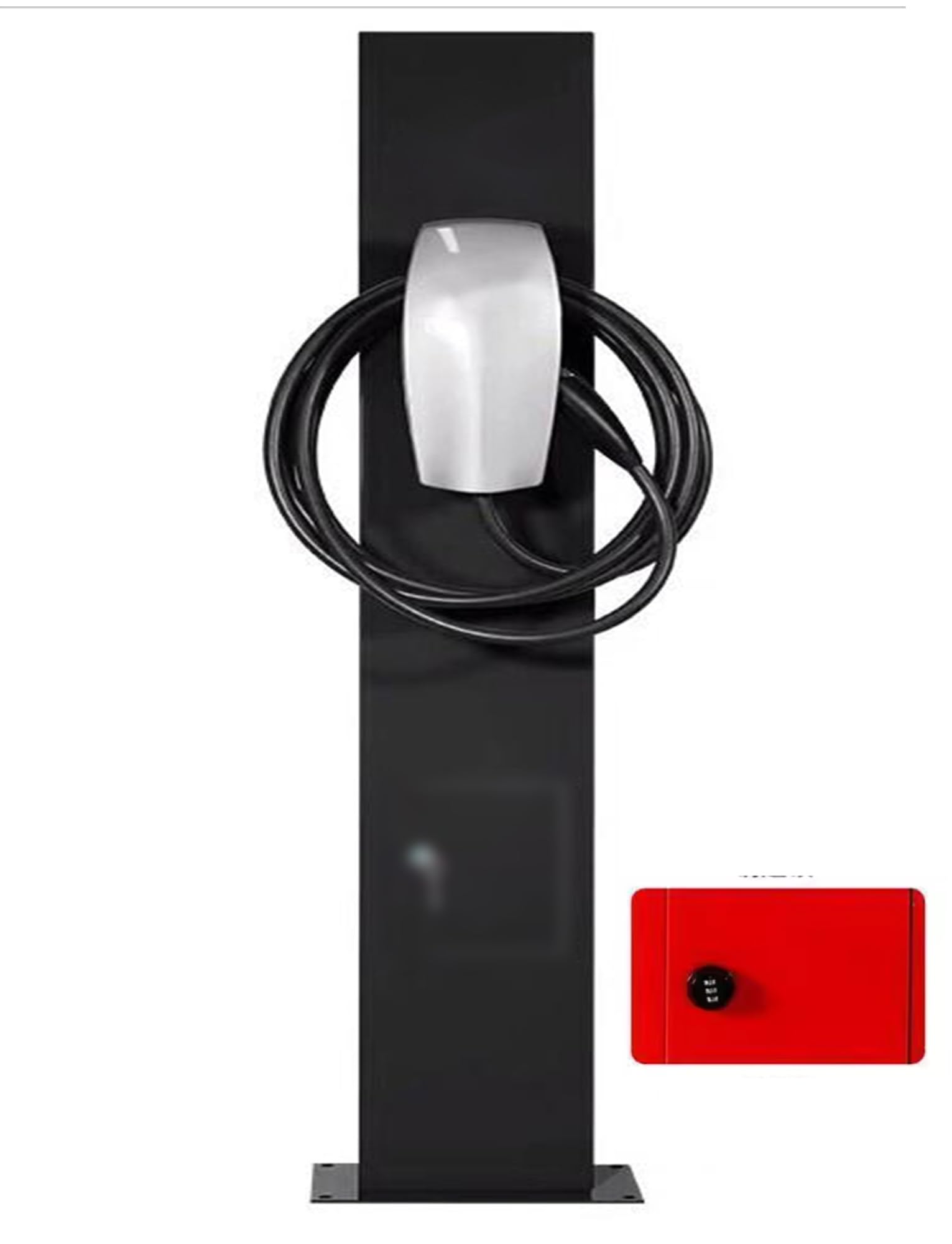 Generico con Blocco Supporto per Ricarica Esterna per Veicoli elettrici, palo di Supporto per Stazione di Ricarica per Veicoli elettrici, Supporto per Caricabatterie per Veicoli elettrici, Supporto d