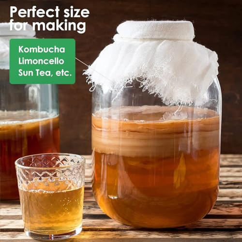 Image of 1 Gallon Glass Mason Jar with Airtight Lids, 2 Pack Wide Mouth Storage Jars