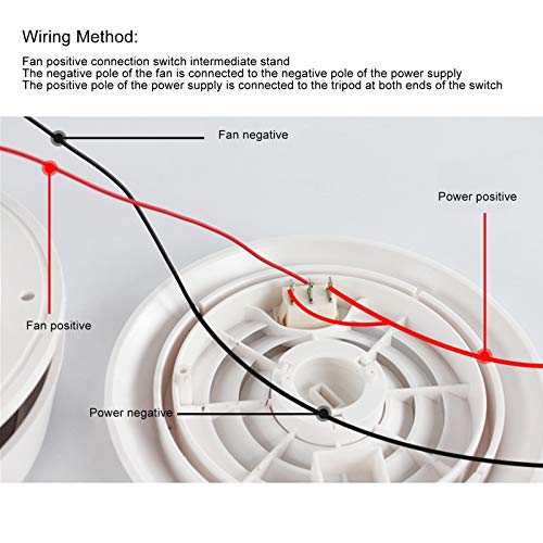 Fydun Ventilador de RV Cúpula del ventilador de escape de 12V Salida de aire de refrigeración silenciosa montada en la parte Viento fuerte Universal para RV Boat Home