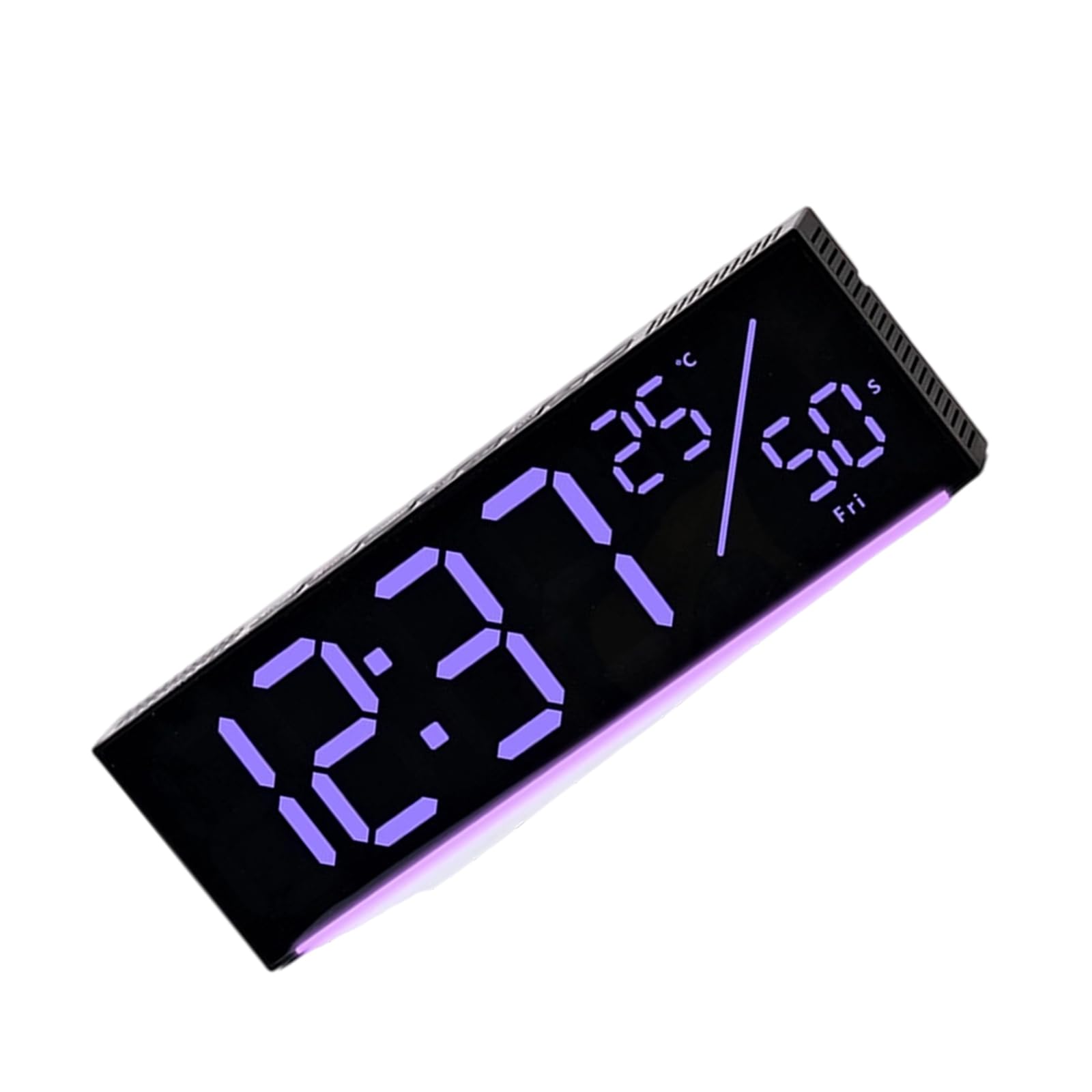 carotoe Auto Color Altering Digital Wall Clock with Surrounding Lighting Large Display Contemporary Plan Color Altering Wall Clock