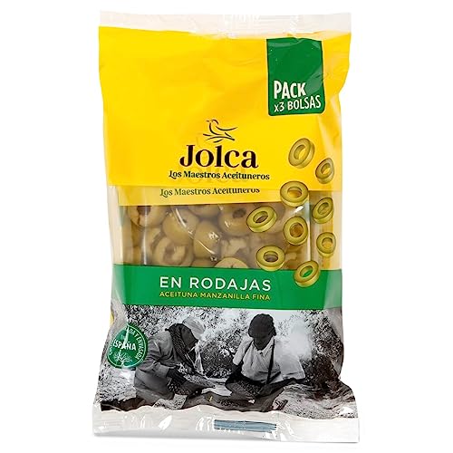 Bolsa Aceituna Manzanilla Sin Hueso Rodajas(Pack 3 x 120 g) Jolca