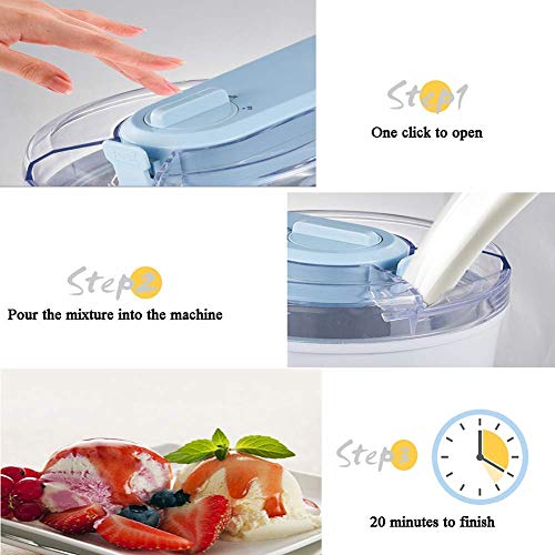 IW.HLMF Eismaschine mit eingebautem Gefrierschrank, gesundem milchfreiem EIS, automatischer Mini-Obst-Softeismaschine – Bild 3