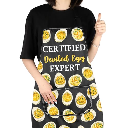 VAMSII Deviled Eggs Lover Gift Certified Deviled Egg Expert Apron