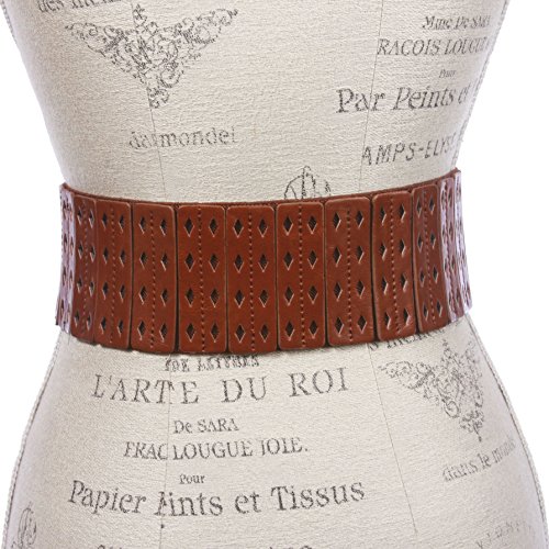Women's 3" Wide High Waist Fashion Stretch Belt3