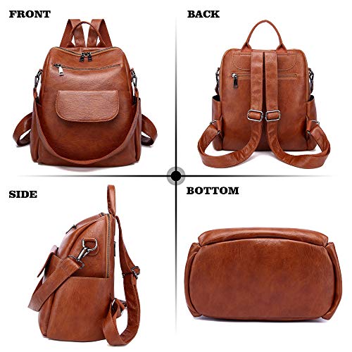 Image of Women Fashion Backpack Purse Waterproof Bookbags Travel Shopping Rucksack Convertible Ladies Shoulder Bag