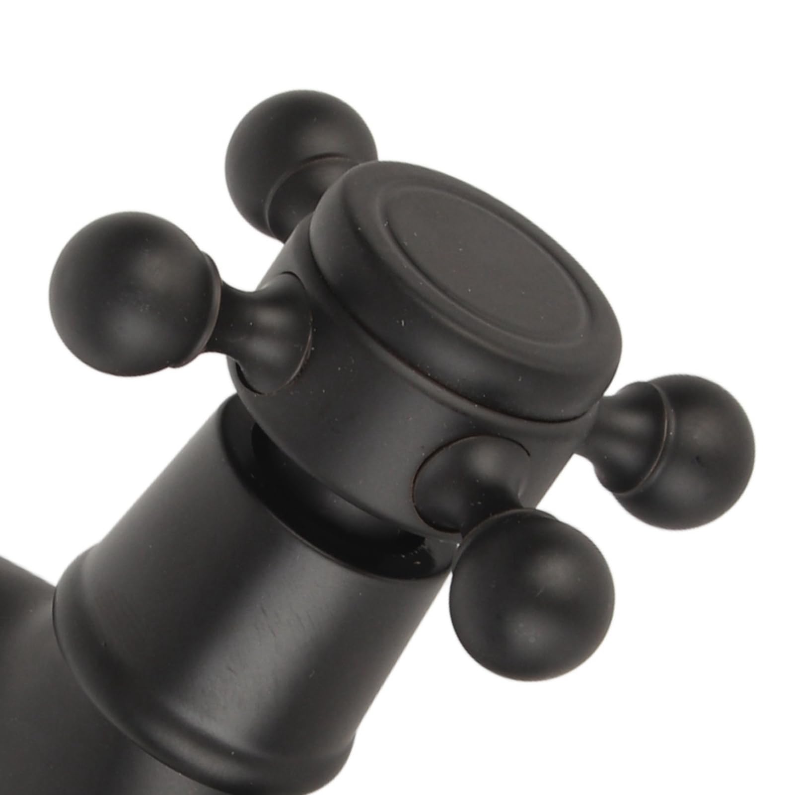 Robinet Vintage pour Eau Froide, Robinet de Vadrouille à Poignée Croisée Mural pour Lavabo Salle de Bain, Robinet Exterieur Jardin avec Monocommande Interface G1/2, Noir
