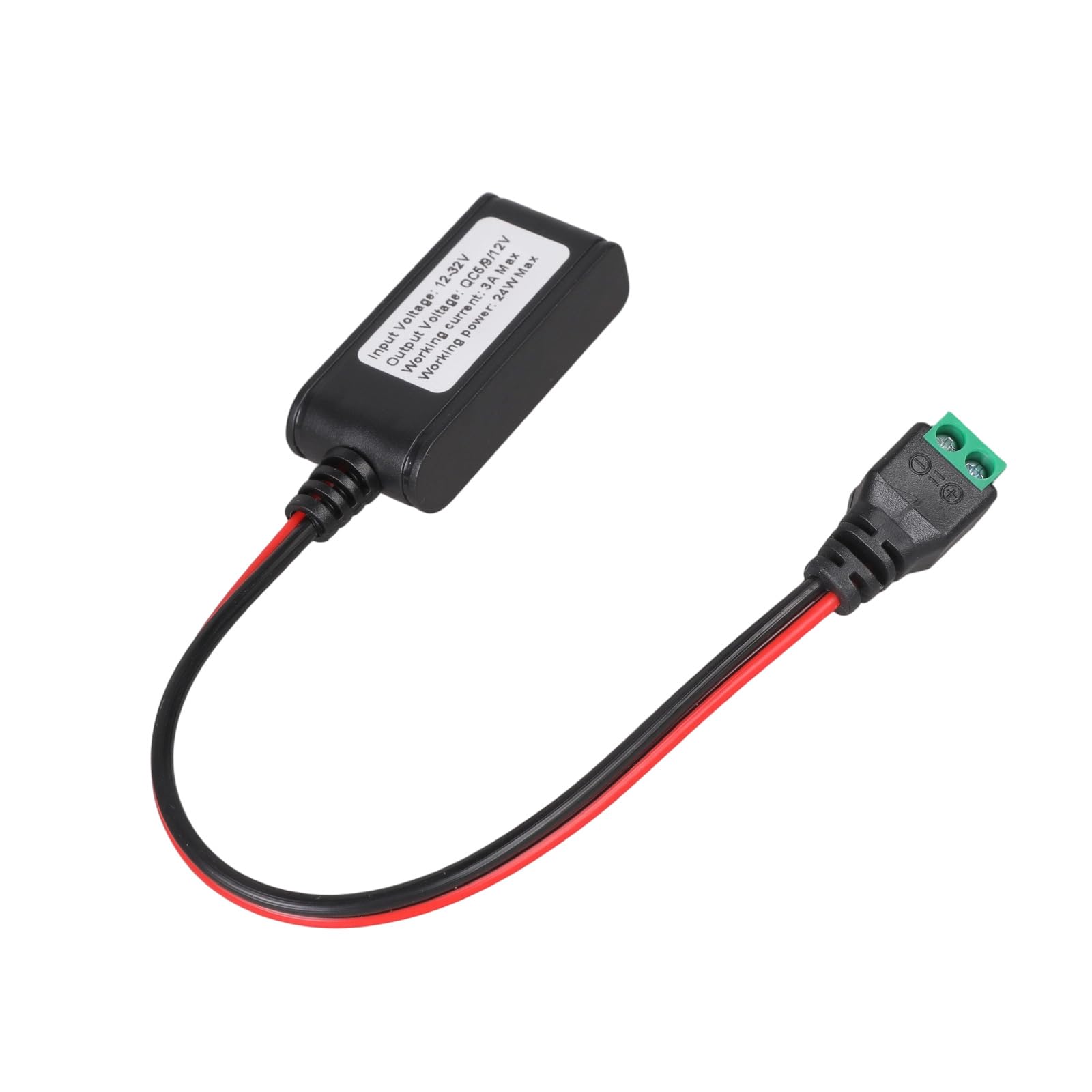 Ljmyy 23cm 2Pin To USB Fast Charging Cable Converts DC12V-32V Input To 5V 9V 12V Output For Phones Cameras
