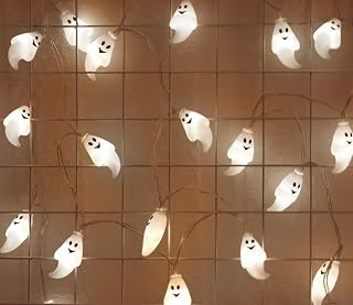 Halloween Ghost String Lights, 1.2M 10LED Ghost Fairy String Lights Battery for Christmas Home Party Indoor Decoration