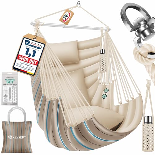 KESSER® Hängesessel Haiti 150kg Traglast, Hängestuhl 360° Drehung,...