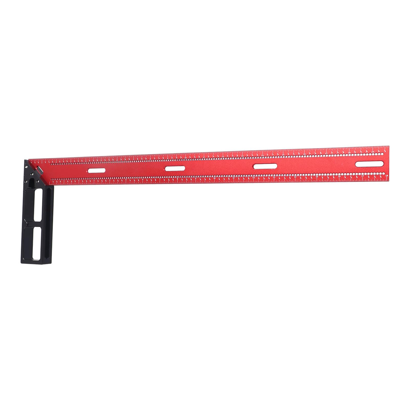 Regla de carpintería, herramienta de carpintería, regla de trazado de aluminio con peso y carpintería y bricolaje (50cm)