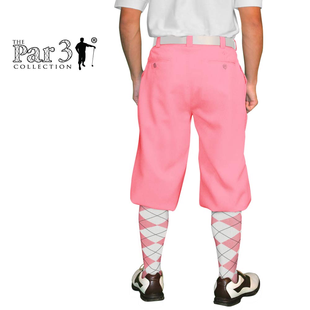 Golf Knickers Pink Microfiber (Plus Fours) for Men - 36