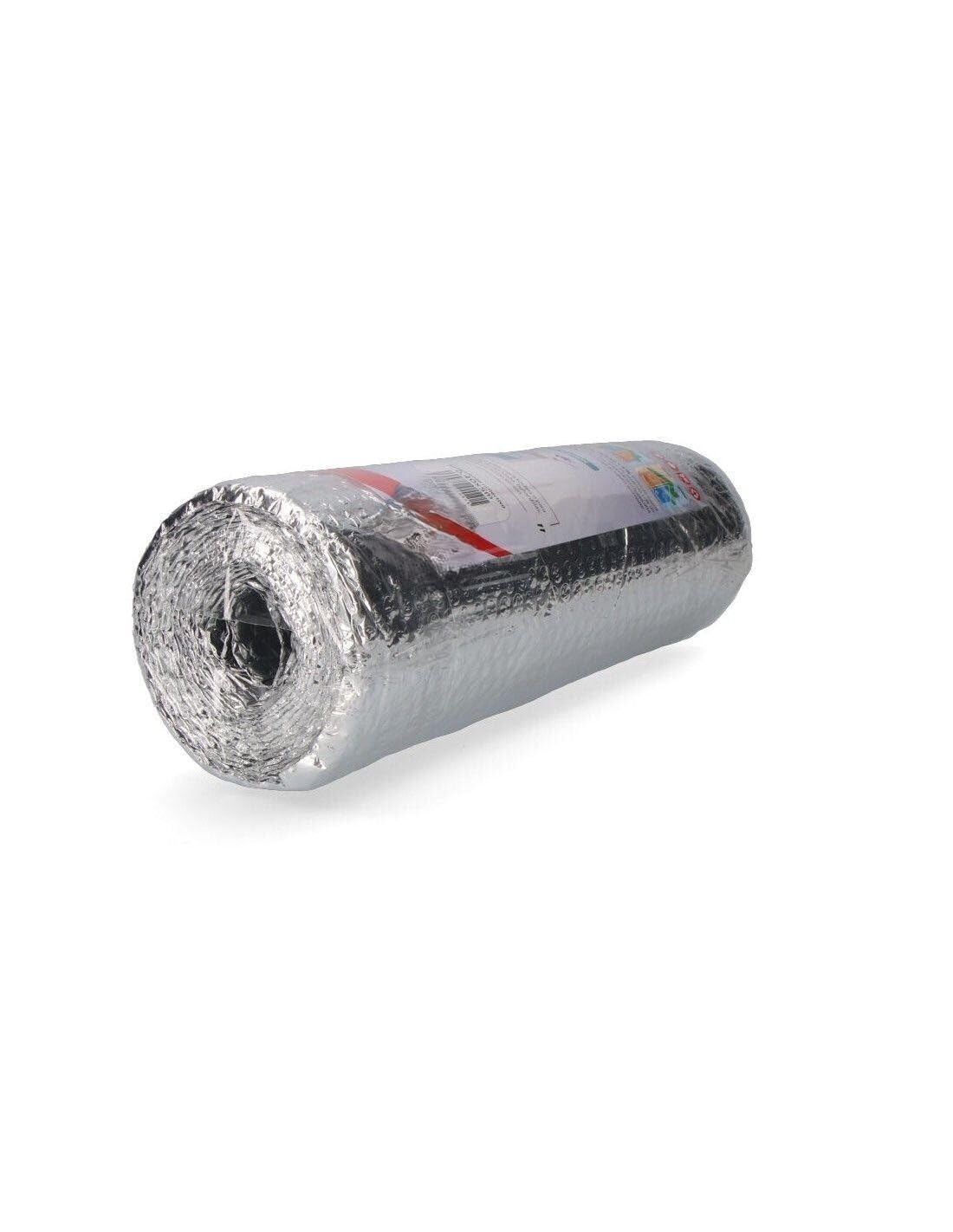 Aislamiento térmico reflectante multicapa 0.4x5m, ligero, fácil de instalar, ideal para mejorar la eficiencia energética y proteger del calor.