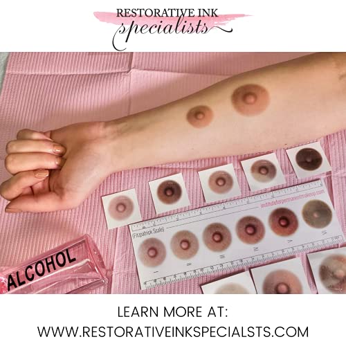 Miniatura 5 de Restorative Ink Specialists Tatuajes temporales para cáncer de mama para mujeres, 1 par, tatuaje de areola, solución de pezón posterior a la