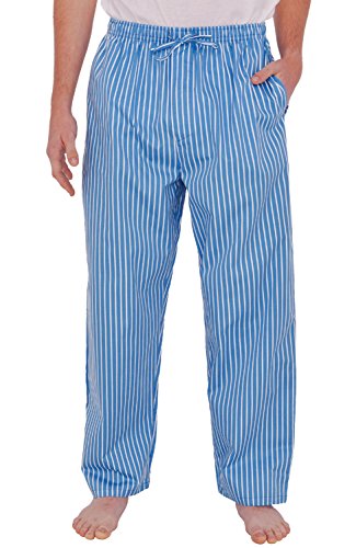Alexander Del Rossa Mens Woven Cotton Pajama Set, Button-Down Shorts Pjs