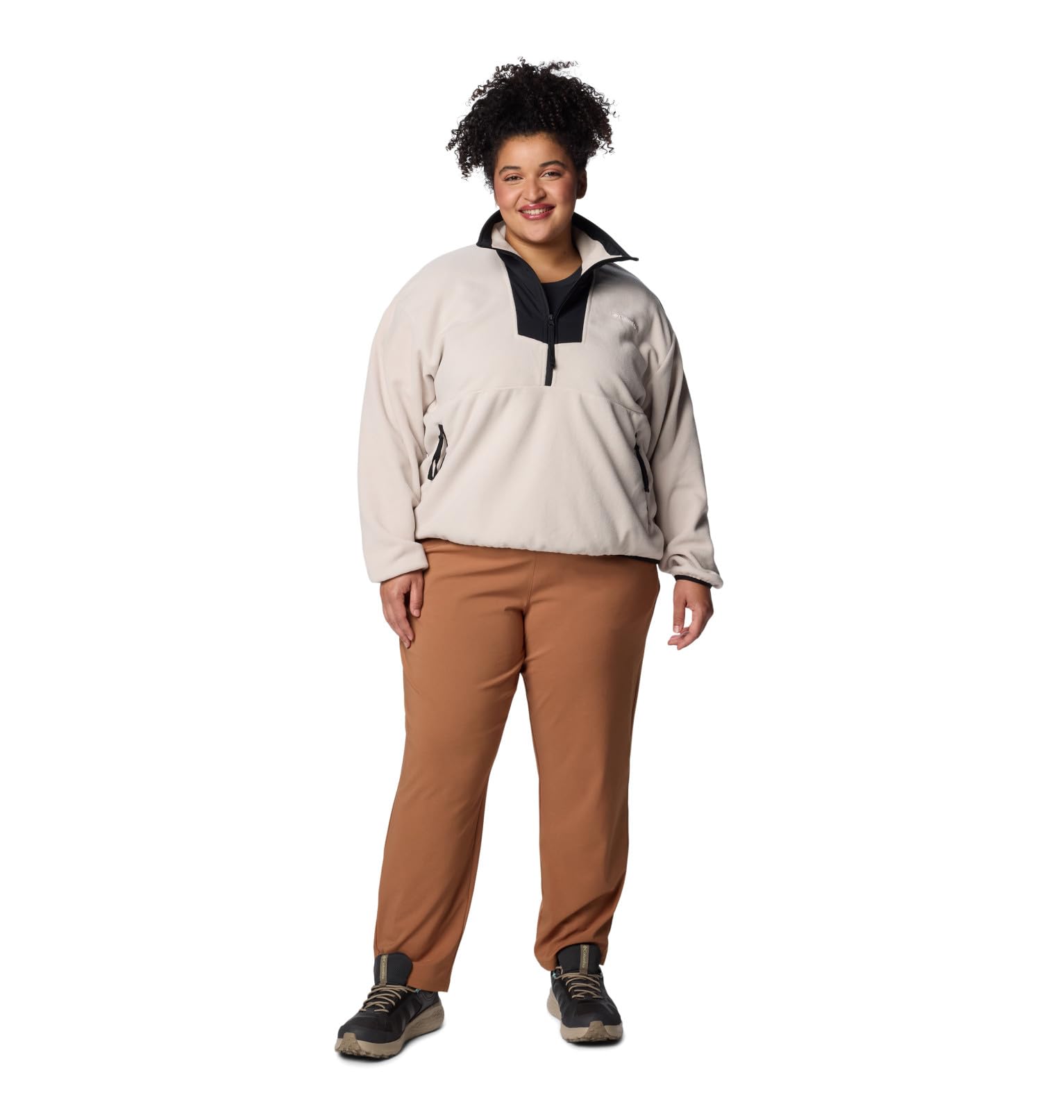 Columbia Polar damski Sequoia Grove Half Zip, Ciemny kamień/czarny, 3X