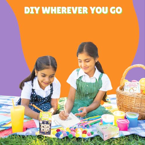 Image of Kalakaram Mini DIY Macrame Rainbow Making Craft Kit | DIY On-The-Go Art & Craft Activity Kit for Kids | Birthday Return Gift & Party Favor for Girls & Boys Ages 4, 5, 6, 7 Years