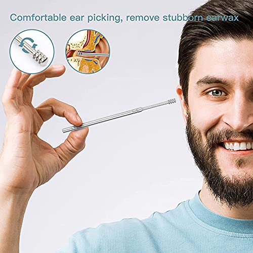 Ear Pick Earwax Removal Kit,Ear Cleansing Tool Set,Innovative Spring Earwax Cleaner Tool Set 6 Pcs/Set,Stainless Ear… - Image 4