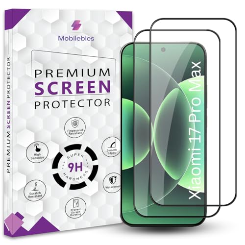 Image of Premium Tempered Glass Screen Protector Guard For Xiaomi 17 Pro Max 5G (6.9 Inch, Pack of 2) | Edge to Edge Coverage With Easy to installation kit