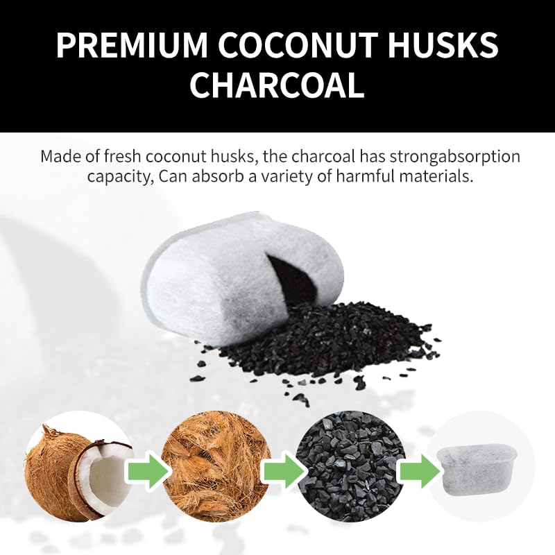 10 Pack Water Filter Inserts for Ninja Luxe Caf ES601 ES701 Charcoal Filters for Espresso Machines and Coffee — view 6