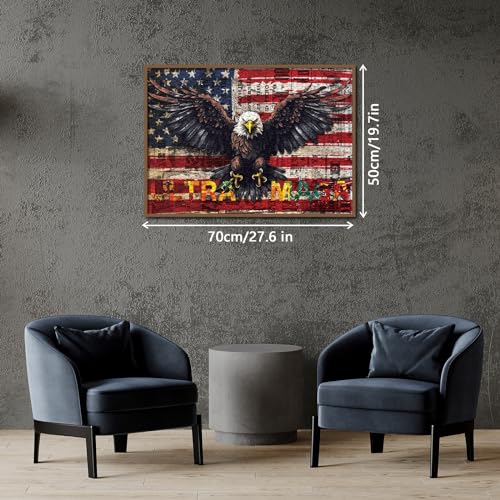 United States Flag Eagle Puzzles for Adults 1000 piezas, rompecabezas patriótico de fe USA, puzzle inspirador de ave del país miniatura 7