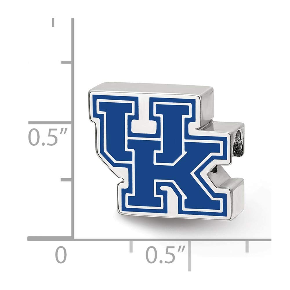 LogoArt Logo Art Sterling Silver Kentucky Wildcats UK Enameled Logo Bead