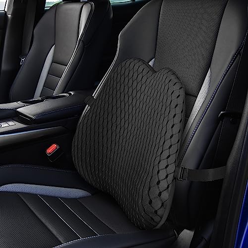 Livtribe Rückenkissen,Memory Foam Lendenkissen Auto,Ergonomisches Lendenwirbelstützkissen für Bürostuhl,Autositz,Rollstuhl (schwarz)