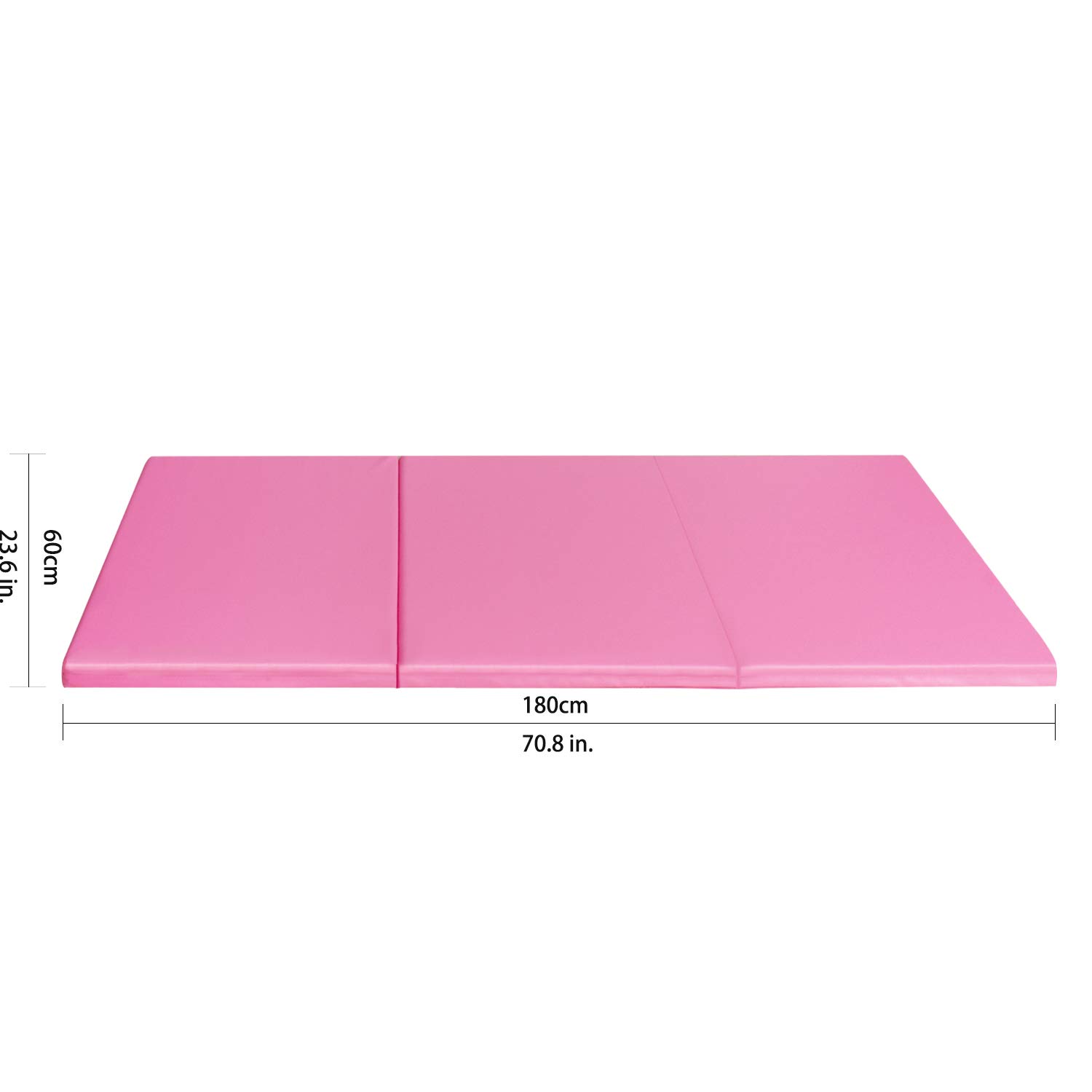 CCLIFE Składana mata miękka o wymiarach 180x60x5 cm - Mata do fitnessu, gimnastyki, antypoślizgowa mata do ćwiczeń w domu, mata sportowa, mata do zabawy.