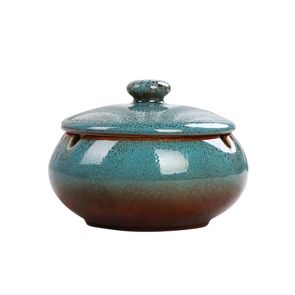 Ashtray Ceramic Round Ash Tray Cigarettes Holder Pot Cigarettes Holder
