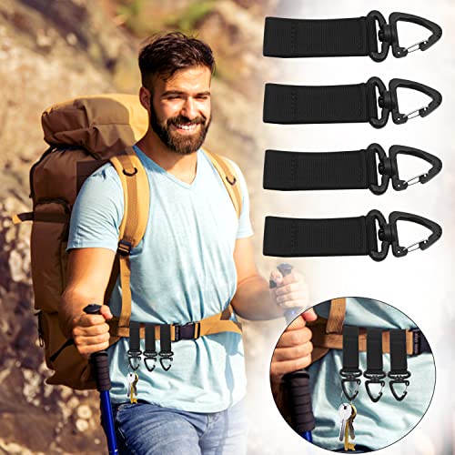 YUE QIN 5 PCS Belt Clip Carabiner Buckle Molle Strap Nylon Snap Hook Clip Keychain Keyholder Ring Tactical Backpack Molle Clip for Climbing Hiking Outdoor - Image 4