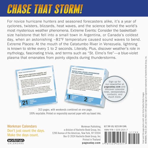 Extreme Weather Page-A-Day(r) Calendar 2025: A Year of Fire Tornadoes, Atmospheric Rivers, and Other Wild Weather Events - Image 2