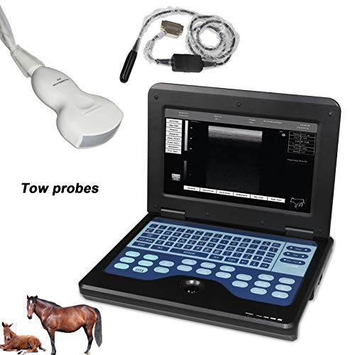 CONTEC Vet/Veterinary/Animal Portable B-Ultrasound Scanner with Tow Probes Convex and Rectal Probe
